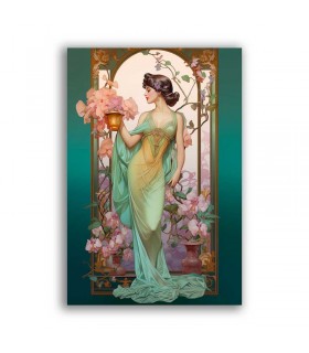 GF-ART NOUVEAU-035. Papel de arroz de gran tamaño