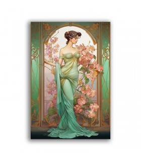 GF-ART NOUVEAU-037. Papel de arroz de gran tamaño