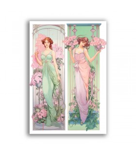 GF-ART NOUVEAU-039. Rice paper large format