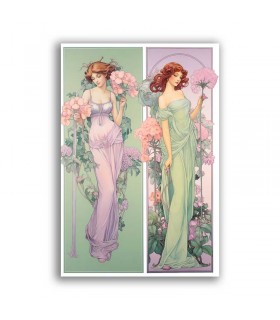 GF-ART NOUVEAU-040. Rice paper large format