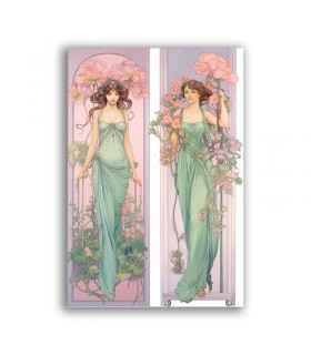 GF-ART NOUVEAU-041. Rice paper large format