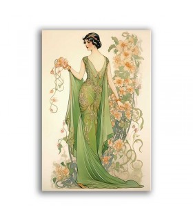 GF-ART NOUVEAU-043. Papel de arroz de gran tamaño