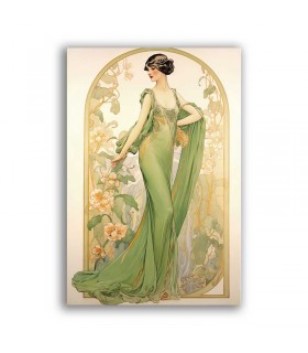 GF-ART NOUVEAU-044. Papel de arroz de gran tamaño