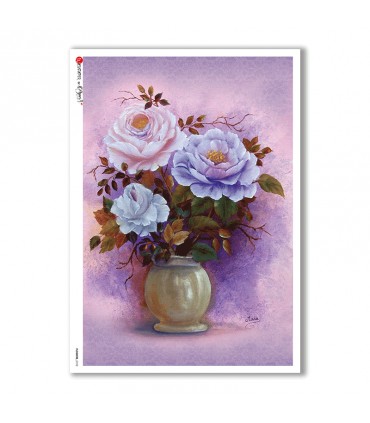 FLOWERS-0152. Carta di riso fiori per decoupage.