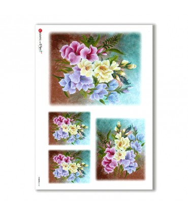 FLOWERS-0162. Rice Paper flowers for decoupage.