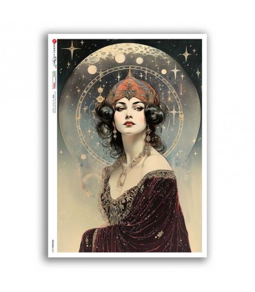 NOUVEAU-0067. Carta di riso art nouveau per decoupage.