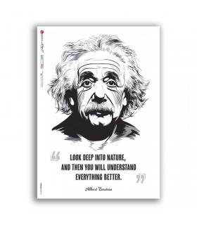 PHRASES-0049-UK. Carta di riso frasi per decoupage.