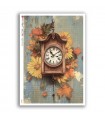 TIME-0061. Carta di riso orologi per decoupage.