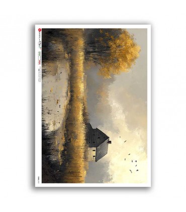 VIEWS-0232. Carta di Riso paesaggi per decoupage