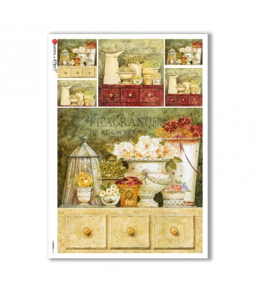 FLOWERS-0181. Rice Paper flowers for decoupage.