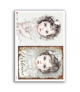 BABY-0118. Carta di riso bambini per decoupage.