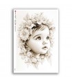 BABY-0121. Rice paper baby for decoupage.