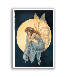 FAIRIES-0123. Carta di riso fate per decoupage.