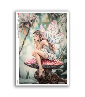 FAIRIES-0125. Papel de Arroz hadas para decoupage.