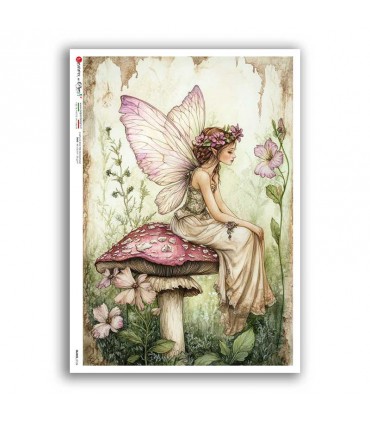 FAIRIES-0126. Carta di riso fate per decoupage.