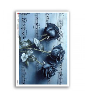 FLOWERS-0446. Carta di riso fiori per decoupage.