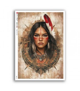 FOLK-0100. Carta di riso etniche per decoupage.