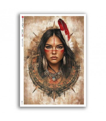 FOLK-0100. Carta di riso etniche per decoupage.