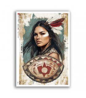 FOLK-0101. Carta di riso etniche per decoupage.