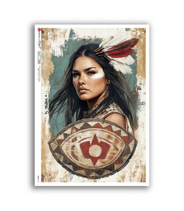 FOLK-0101. Rice Paper ethnic for decoupage.