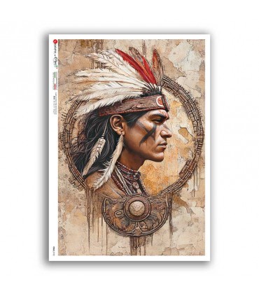 FOLK-0102. Rice Paper ethnic for decoupage.