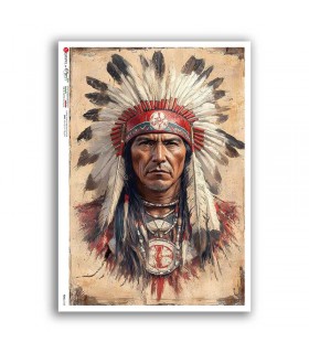 FOLK-0103. Carta di riso etniche per decoupage.