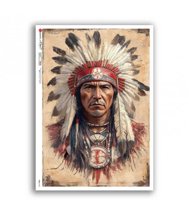 FOLK-0103. Carta di riso etniche per decoupage.