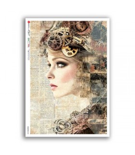 STEAMPUNK-0002. Punk Rice Paper for decoupage.