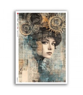 STEAMPUNK-0006. Punk Rice Paper for decoupage.