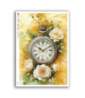 TIME-0065. Watches Rice paper  for the decoupage.