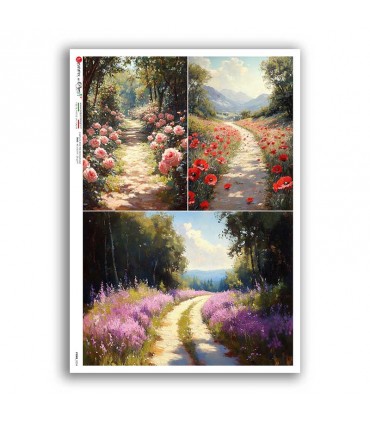 VIEWS-0234. Carta di Riso paesaggi per decoupage
