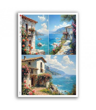 VIEWS-0236. Carta di Riso paesaggi per decoupage
