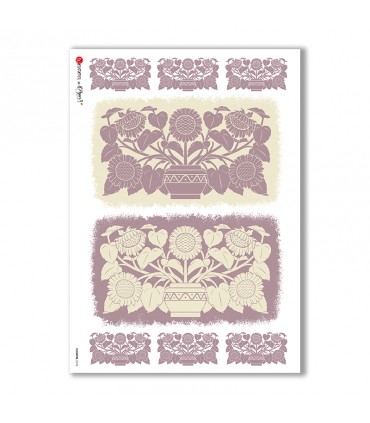 FLOWERS-0196. Rice Paper flowers for decoupage.