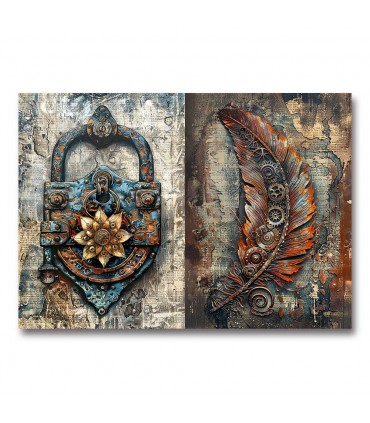 Steampunk Age - Colecciones de papel de arroz para decoupage