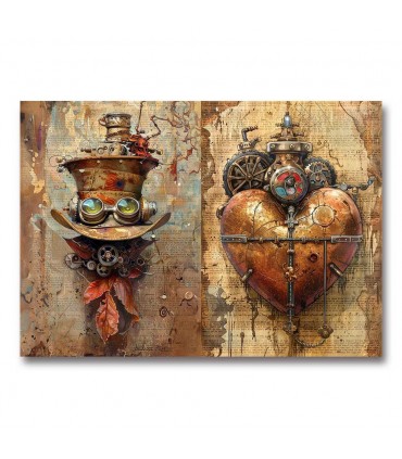 Steampunk Age - Colecciones de papel de arroz para decoupage