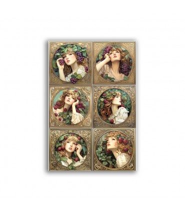 GF-ART NOUVEAU-054. Rice paper large format