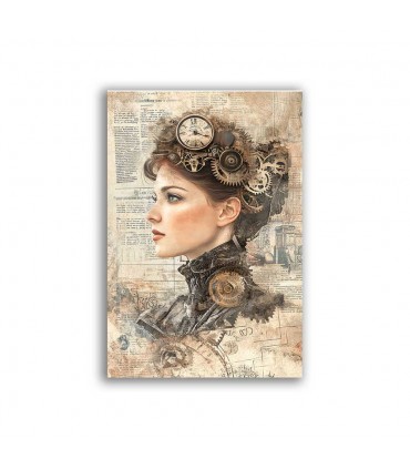 GF-STEAMPUNK-005. Papel de arroz de gran tamaño