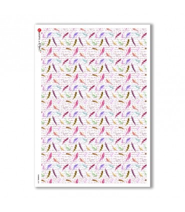 FLOWERS-0209. Carta di riso fiori per decoupage.