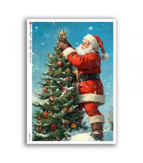 CHRISTMAS-0376. Victorian Christmas Rice Paper for decoupage.