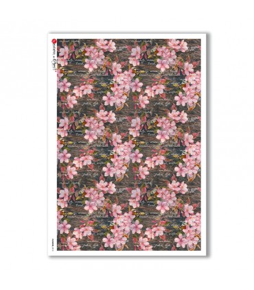 FLOWERS-0210. Carta di riso fiori per decoupage.