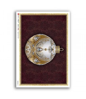 CHRISTMAS-0391. Carta di riso vittoriana Natale per decoupage.