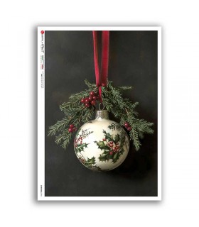 CHRISTMAS-0396. Carta di riso vittoriana Natale per decoupage.