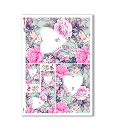 FLOWERS-0211. Rice Paper flowers for decoupage.