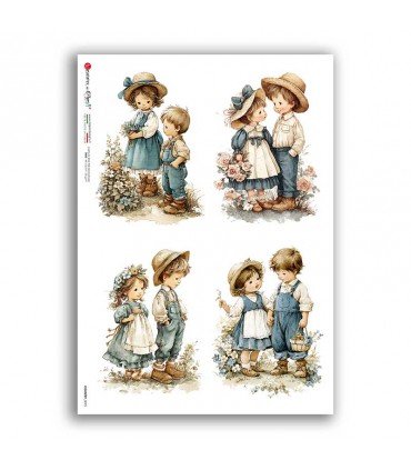 COUNTRY-0095. Country Rice Paper for decoupage.