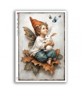 FAIRIES-0128. Carta di riso fate per decoupage.