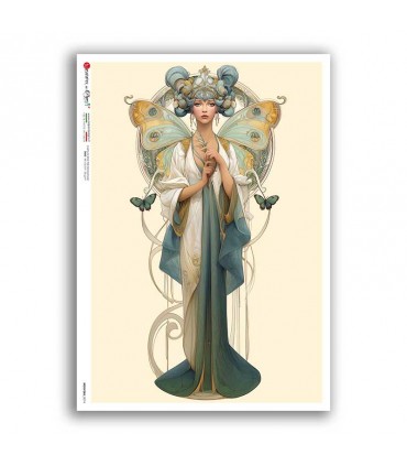 NOUVEAU-0074. Art nouveau Rice Paper for decoupage.