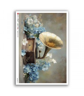 OLD OBJECTS-0051. Carta di riso oggetti vintage per decoupage.