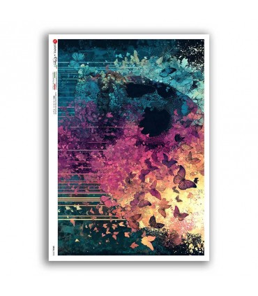 SKULL-0055. Papel de Arroz cráneos para decoupage.