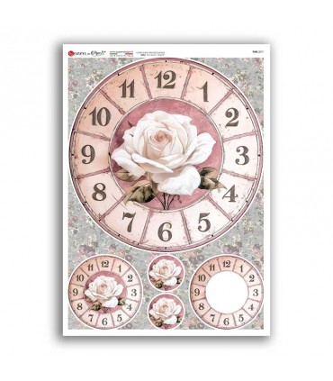 TIME-0071. Watches Rice paper  for the decoupage.