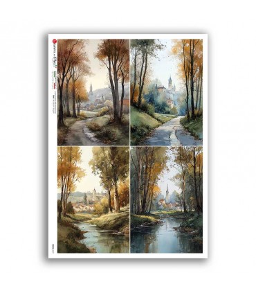 VIEWS-0237. Landscape Rice paper  for the decoupage.